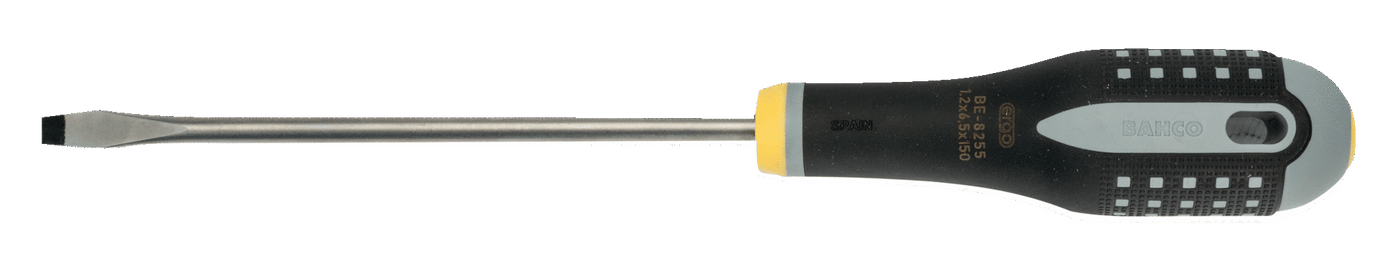 ERGO™ Slotted Flat Screwdrivers with Rubber Grip 6.5 mm BE-8155