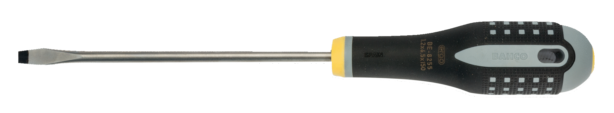 ERGO™ Slotted Flat Screwdrivers with Rubber Grip 6.5 mm BE-8155