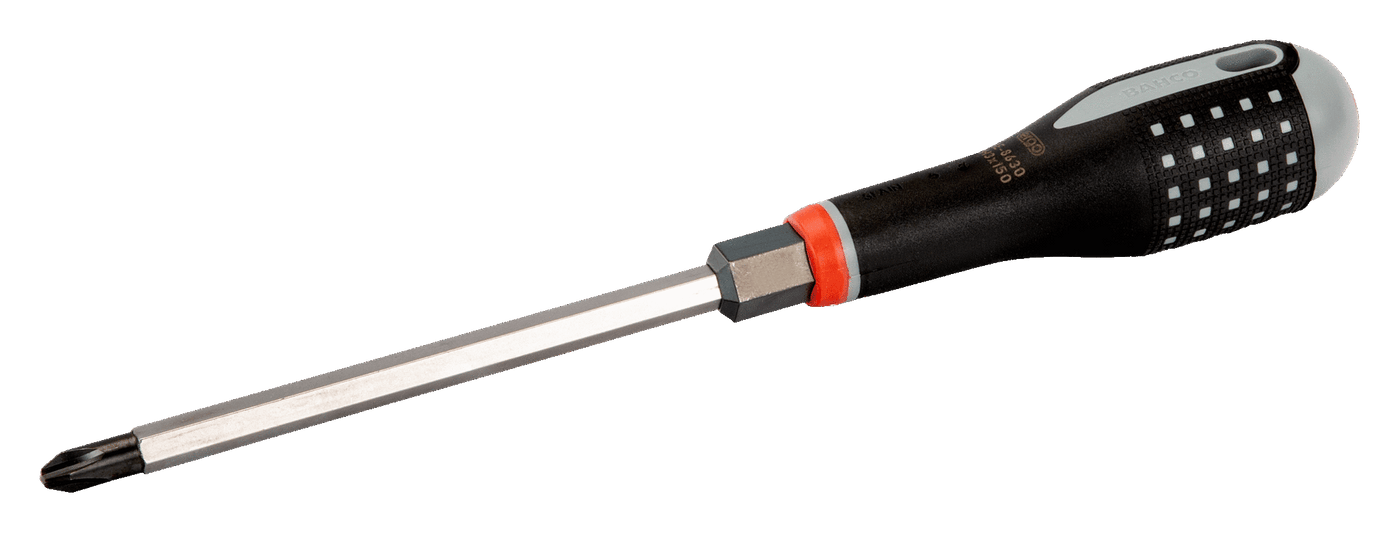 ERGO™ Hex Bolster Phillips Screwdrivers with Rubber Grip PH3 BE-8630