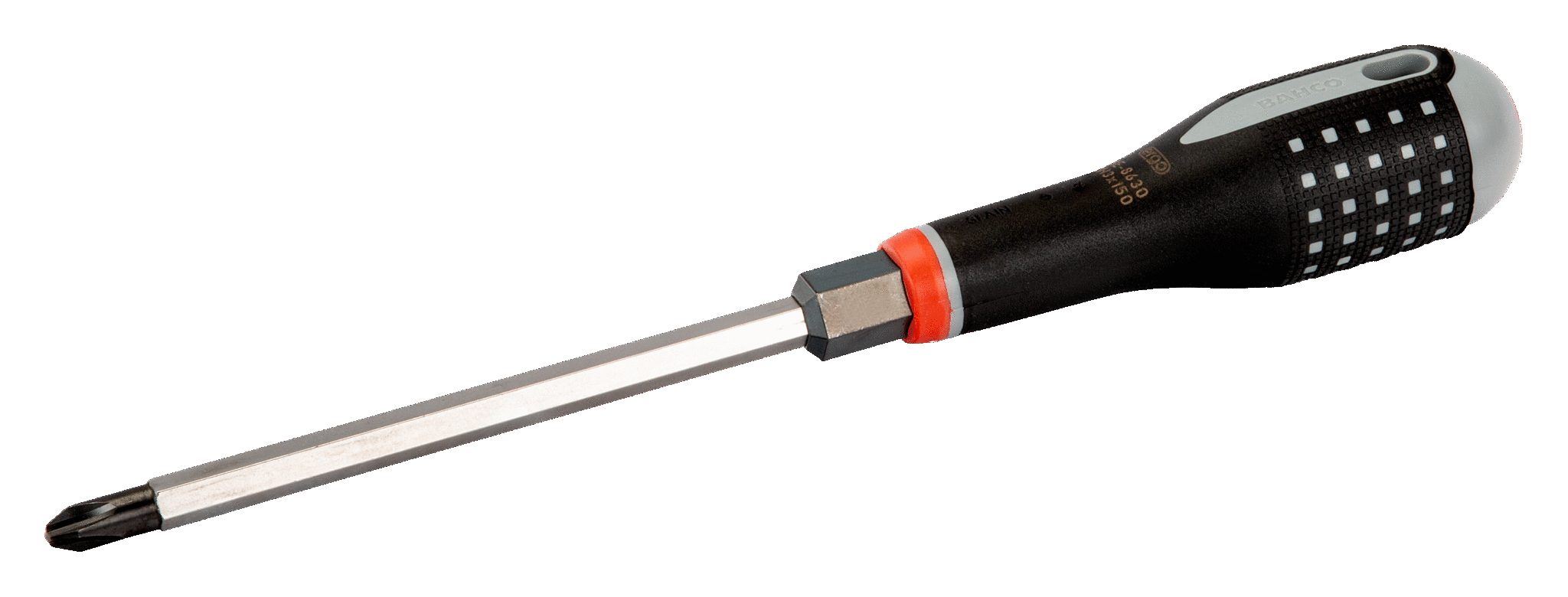 ERGO™ Hex Bolster Phillips Screwdrivers with Rubber Grip PH3 BE-8630