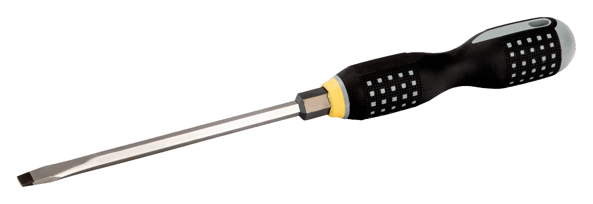 ERGO™ Hex Bolster Slotted Flat Screwdrivers with Rubber Grip 8 mm BE-8160