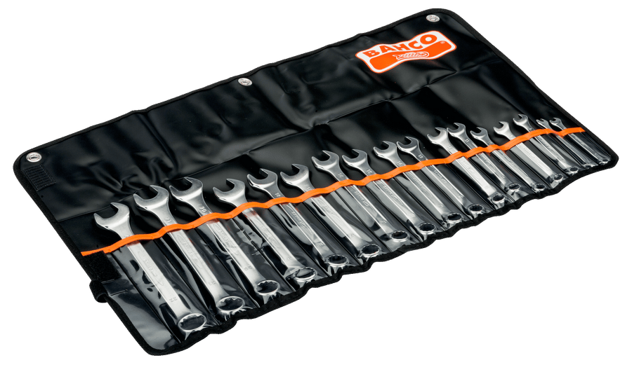 Metric Flat Combination Wrench Set 6-22 mm - 17 Pcs/Pouch 111M/17T