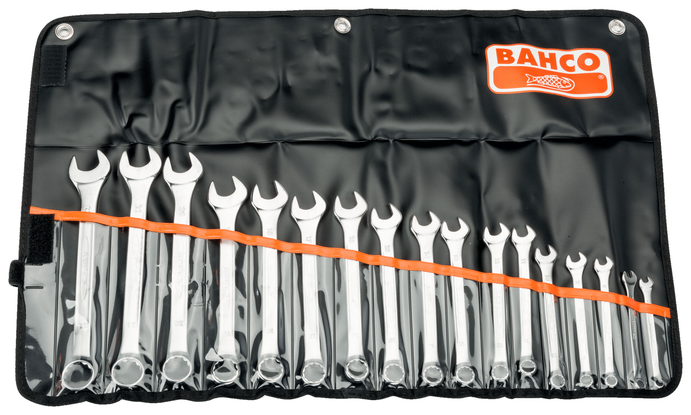 Metric Flat Combination Wrench Set 6-22 mm - 17 Pcs/Pouch 111M/17T