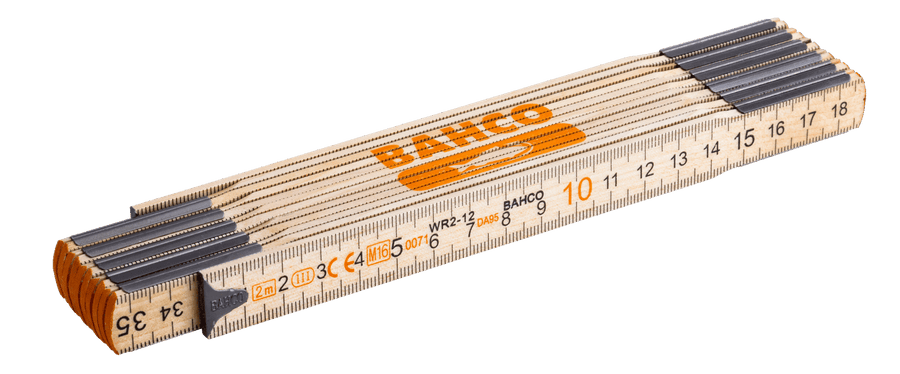 Wooden Folding Rules with 12 Section 2 m WR2-12