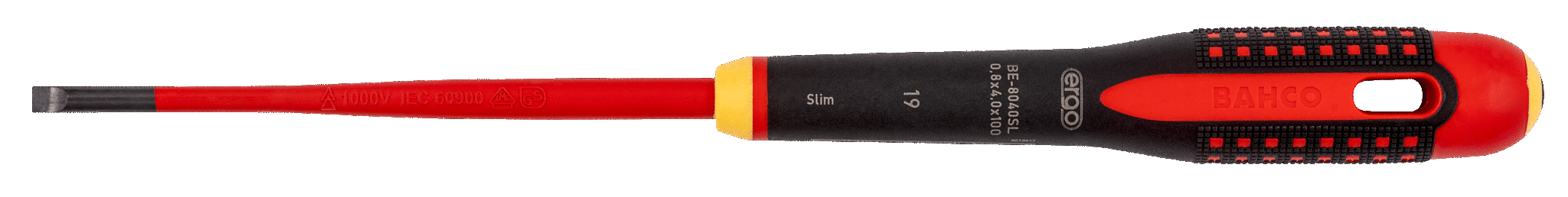 ERGO™ Slim VDE Insulated Slotted Screwdrivers with 3-Component Handle 3.0 mm BE-8220SL