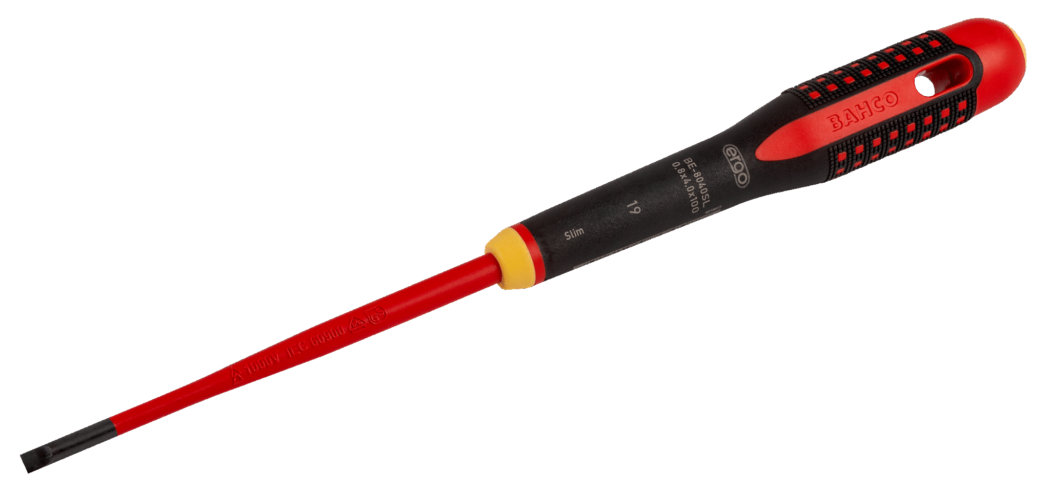 ERGO™ Slim VDE Insulated Slotted Screwdrivers with 3-Component Handle 3.0 mm BE-8220SL