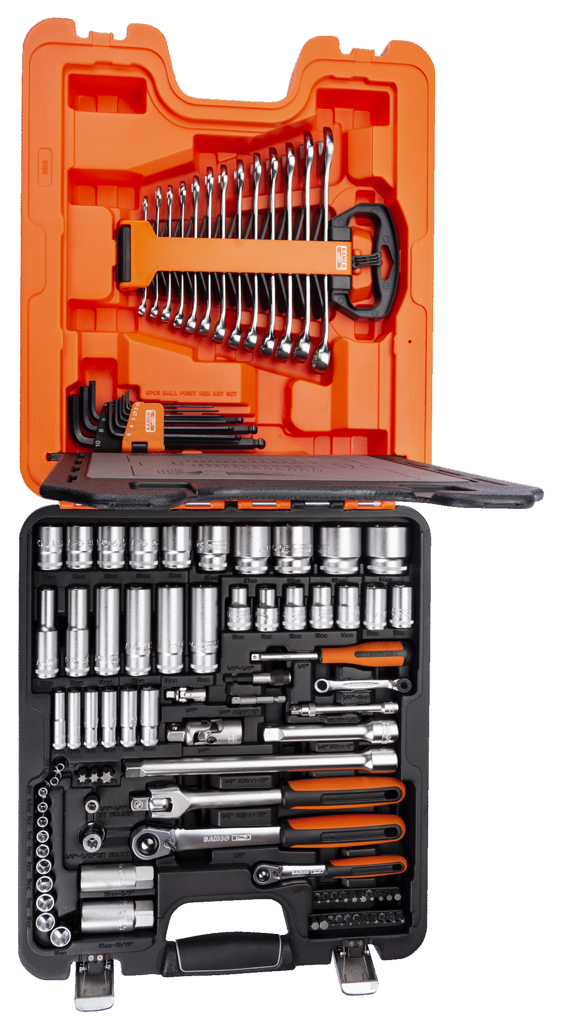 1/4" and 1/2" Square Drive Socket Set with Combination Spanner Set S103