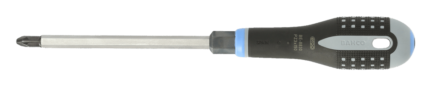 ERGO™ Hex Bolster Pozidriv Screwdrivers with Rubber Grip PZ3 BE-8830