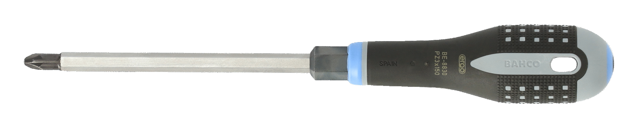 ERGO™ Hex Bolster Pozidriv Screwdrivers with Rubber Grip PZ3 BE-8830