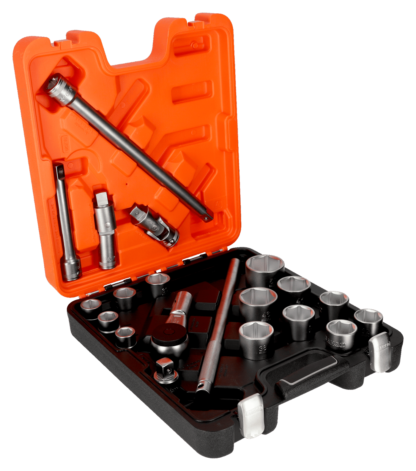 3/4" Square Drive Socket Set with Metric Hex Profile and Ratchet Head - 20 Pcs/Case SLX20