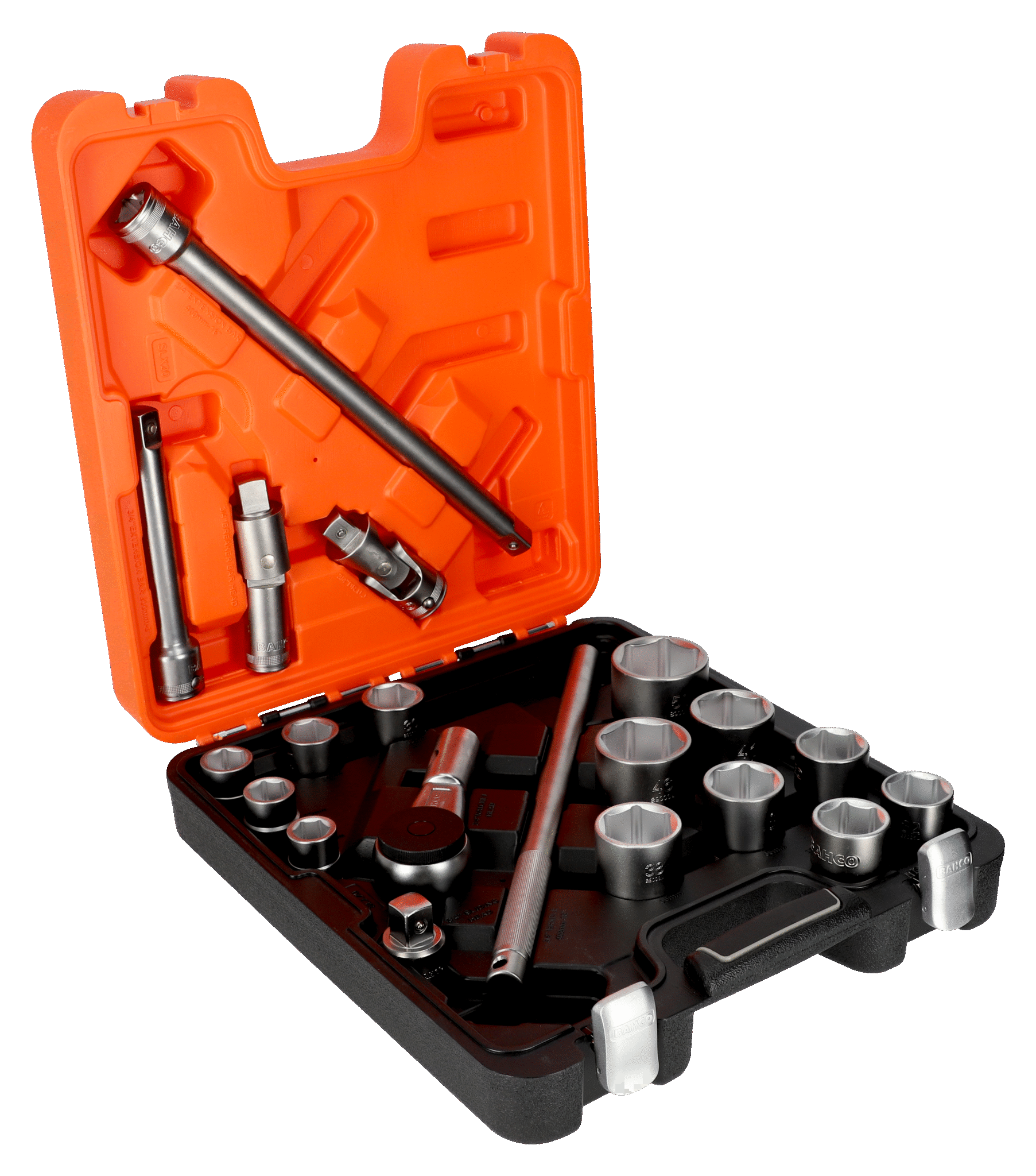 3/4" Square Drive Socket Set with Metric Hex Profile and Ratchet Head - 20 Pcs/Case SLX20