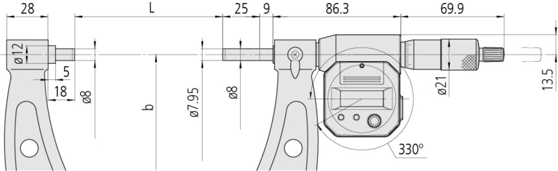 Digital Micrometer 375-400 mm