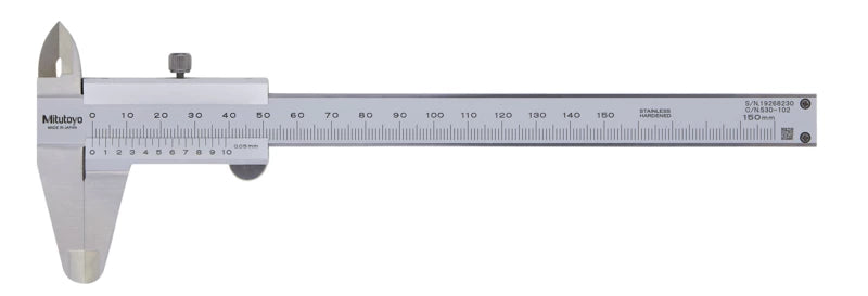 Vernier Caliper with Depth Meas. Rod 0-150mm, 0,05mm, Metric