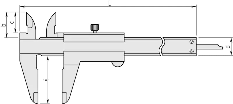 Vernier Caliper 0-150mm, 0,02mm, Metric