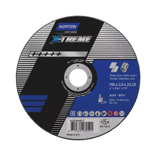 Norton X-treme Cutting Discs | D 230 mm Grit Size 36
