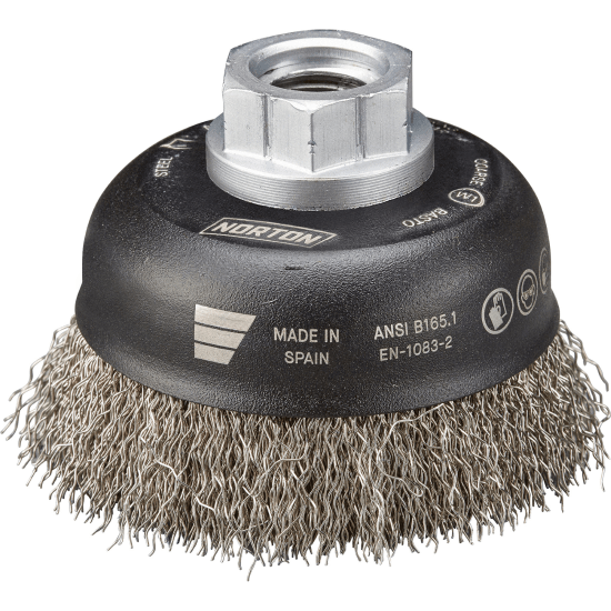 Crimp Wire Cup Brushes - Stainless Steel | D 80 mm Bore M14