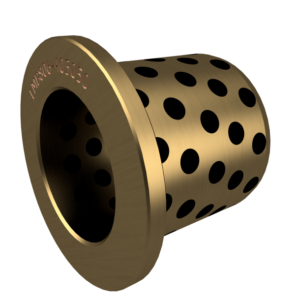 LUB-MET® <br>Flange bushing LMB <br>ID: 45 mm <br>OD: 55 mm <br> FD: 70 mm <br>FT: 5 mm