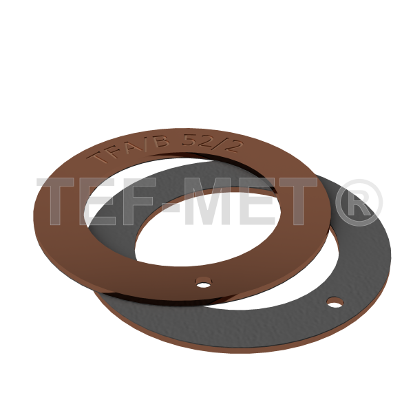 TEF-MET®/B <br> Thrust washer TFA/B <br>ID: 48 mm <br>OD: 74 mm <br>H: 1,5 mm