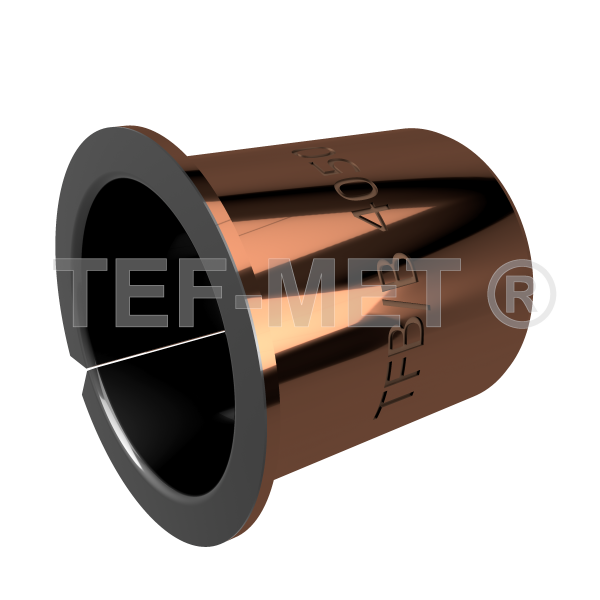 TEF-MET®/B <br>Flange bushing TFB/B <br>ID: 70 mm <br>OD: 75 mm <br> FD: 85 mm <br>FT: 2,5 mm