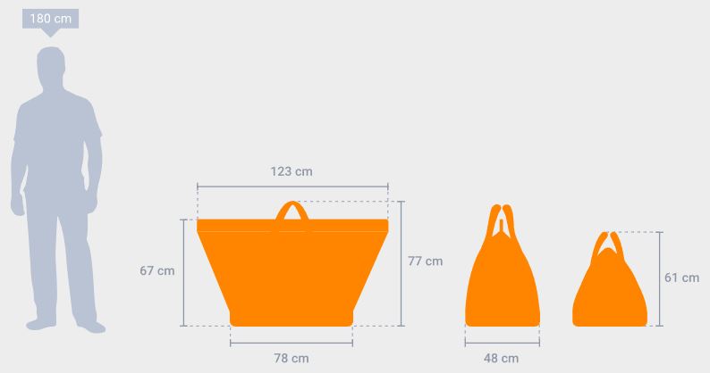 4321 Large Square Tool Bag w/ Dual Lifting Option - 240 L